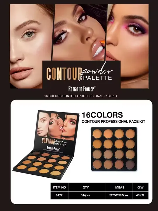 لوحة بودرة مضغوطة -Hot Selling 16 Color Private Label