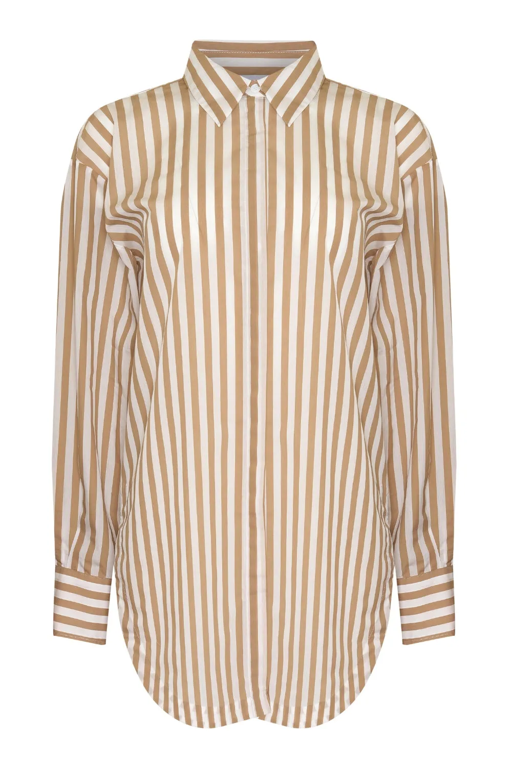 agile top - flax stripe