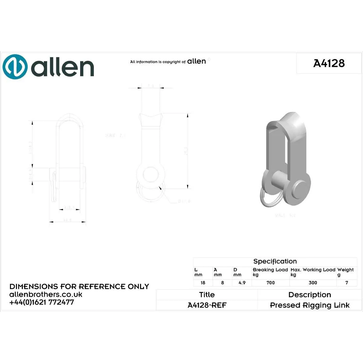 Allen Brothers Pressed Rigging Link