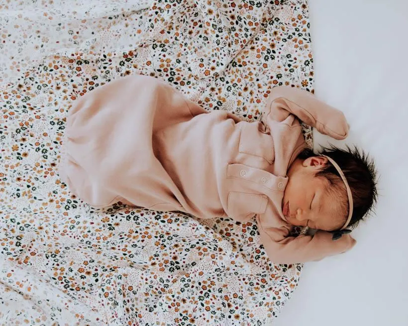 Cotton Muslin Swaddle (Pressed Petals)