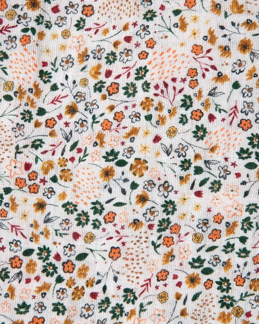 Cotton Muslin Swaddle (Pressed Petals)