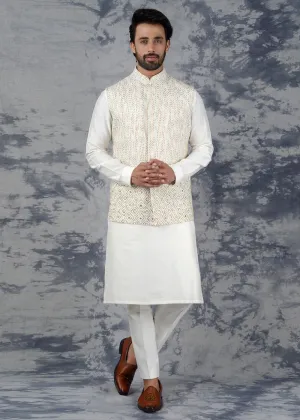 Cream Bandhgala Jacket | Siddhesh Chauhan