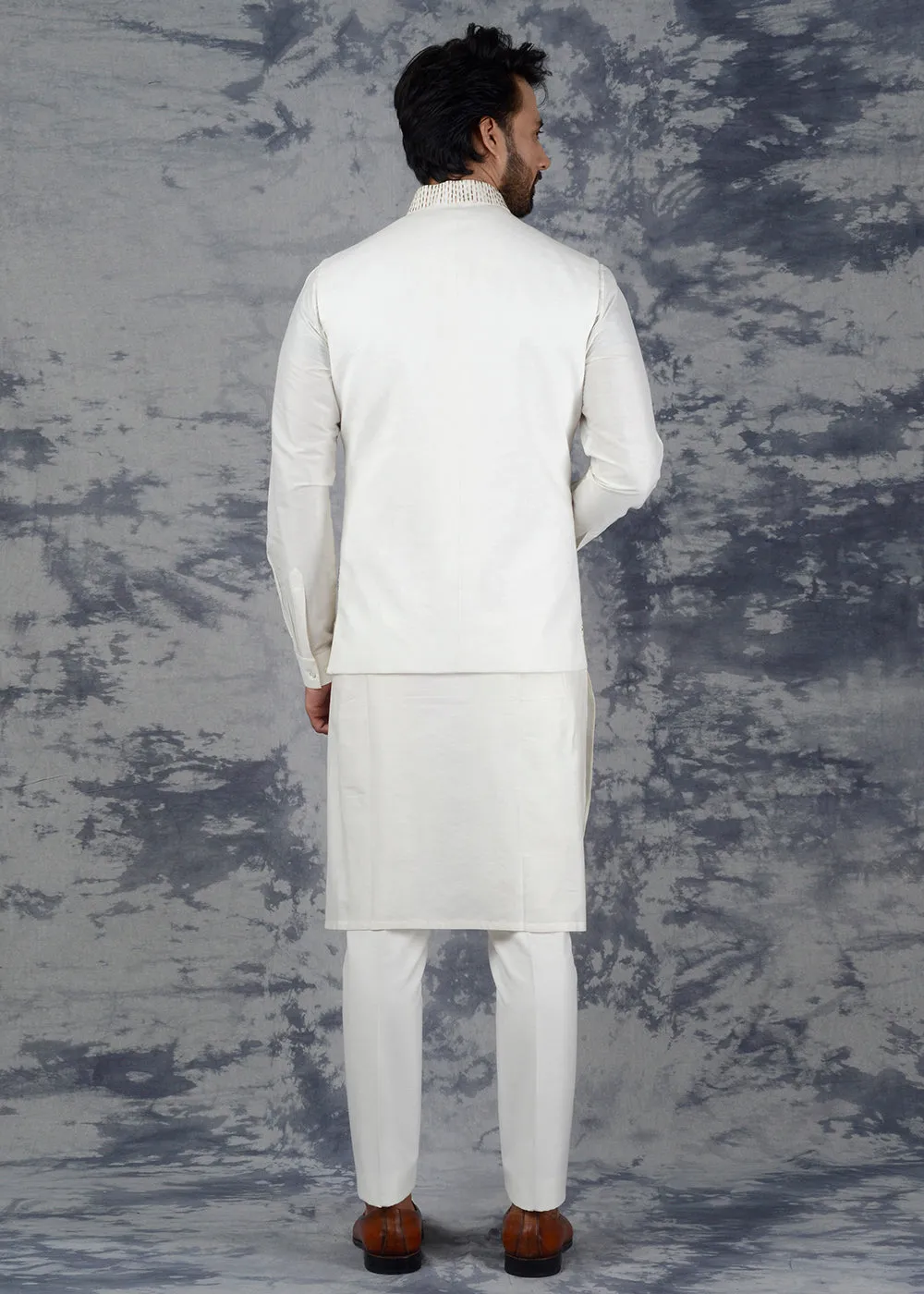Cream Bandhgala Jacket | Siddhesh Chauhan