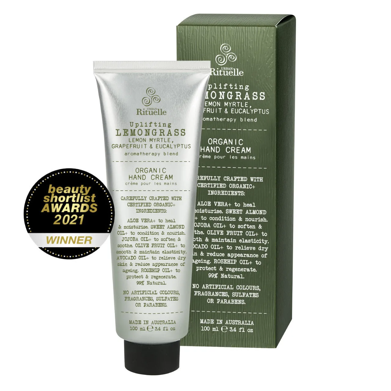 Flourish Organics Lemongrass, Lemon Myrtle, Grapefruit & Eucalyptus Organic Hand Cream