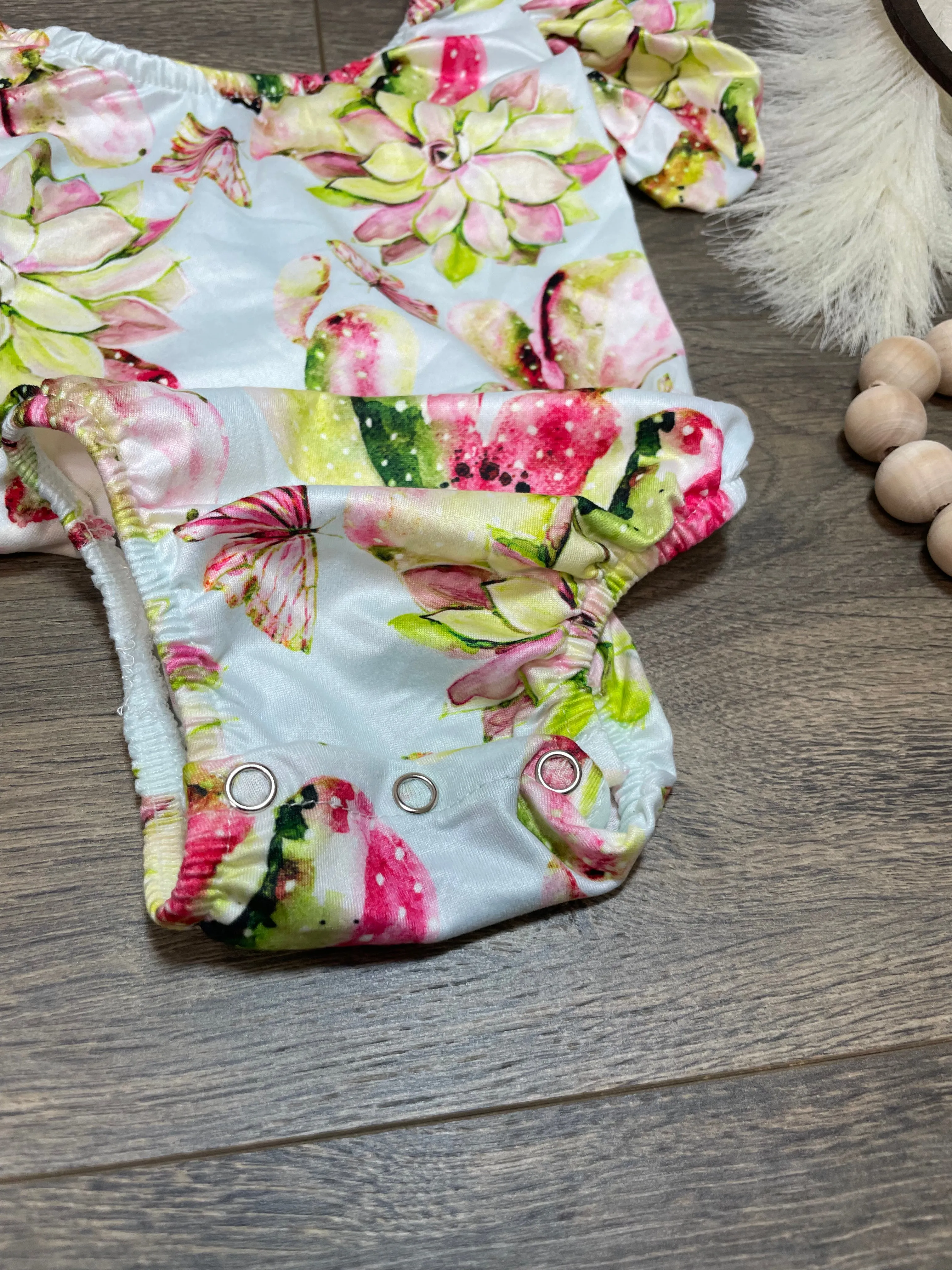 Girls Cactus Butterfly Singlet