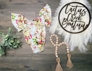 Girls Cactus Butterfly Singlet
