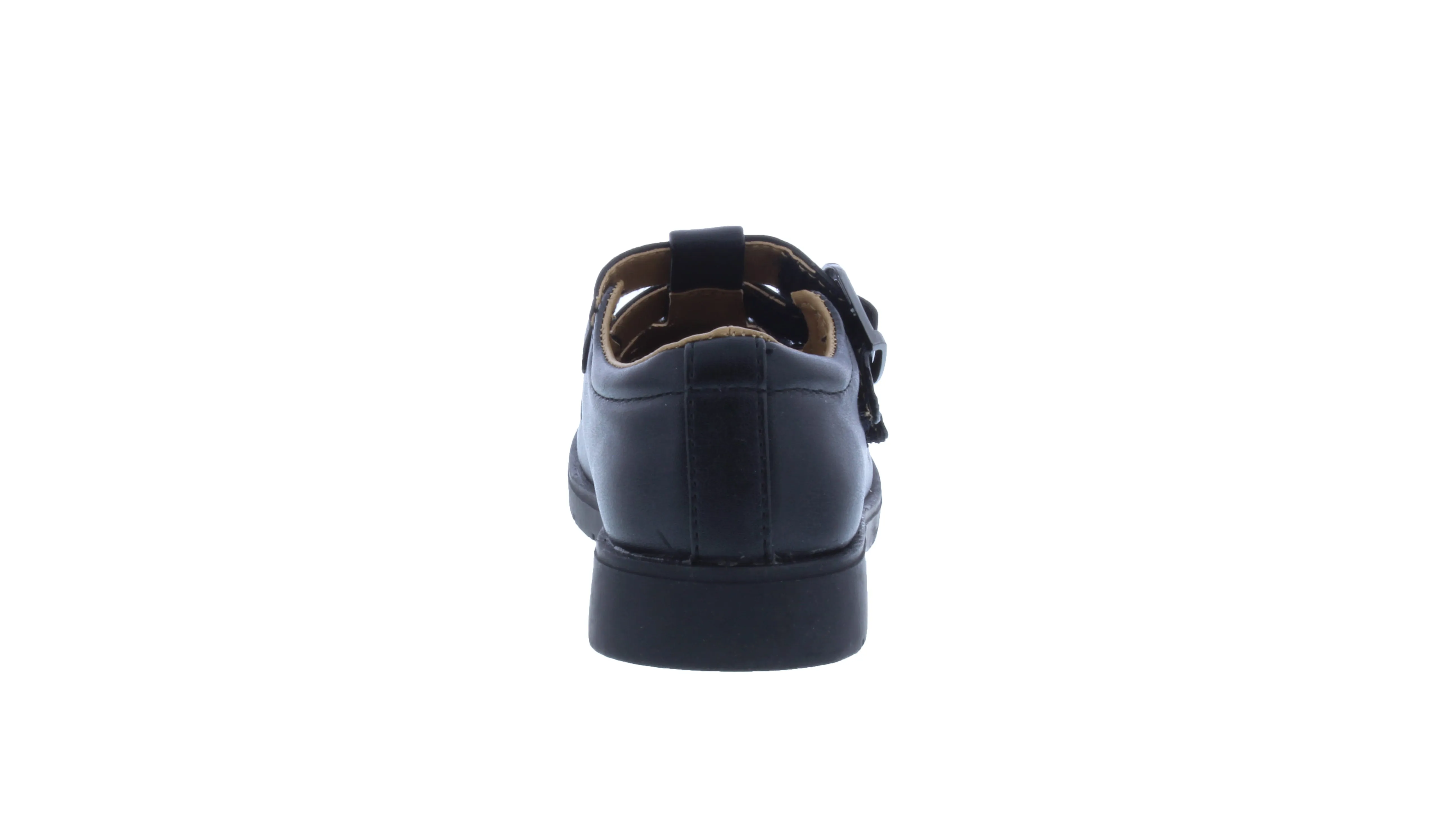 Girls Faux Buckle School Shoe