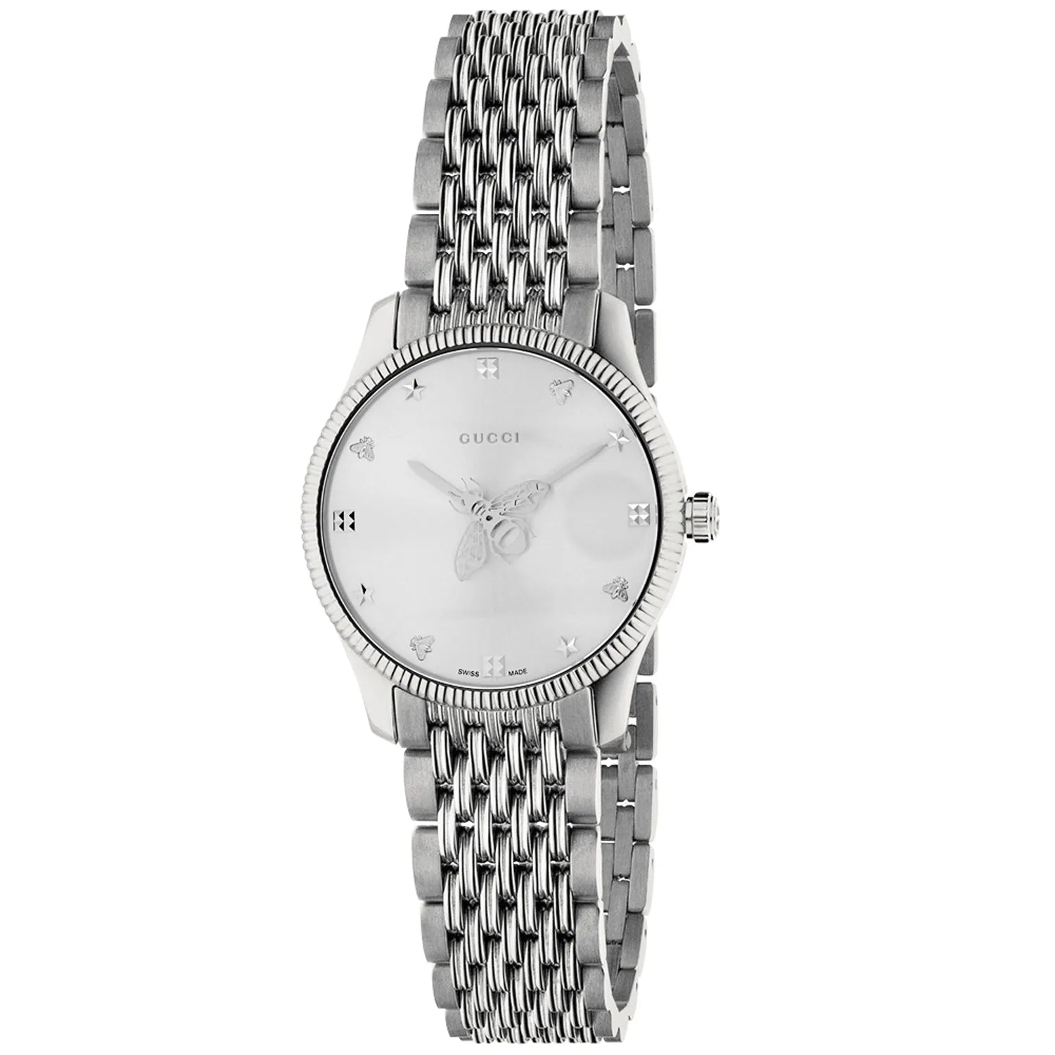 Gucci Women's G-Timeless Bee Silver Dial Watch - YA1265019