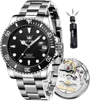 OLEVS Men's Mechanical Watch Hollow Out Waterproof Automatic Stringing Watch for Men