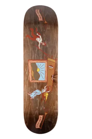 PASS~PORT SKATEBOARD DECK ANGEL VS DEVIL - WOODGRAIN