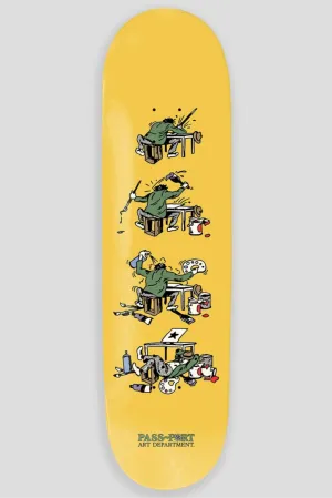 PASS~PORT SKATEBOARD DECK ART DEPT. SERIES OPEN STUDIO - YELLOW