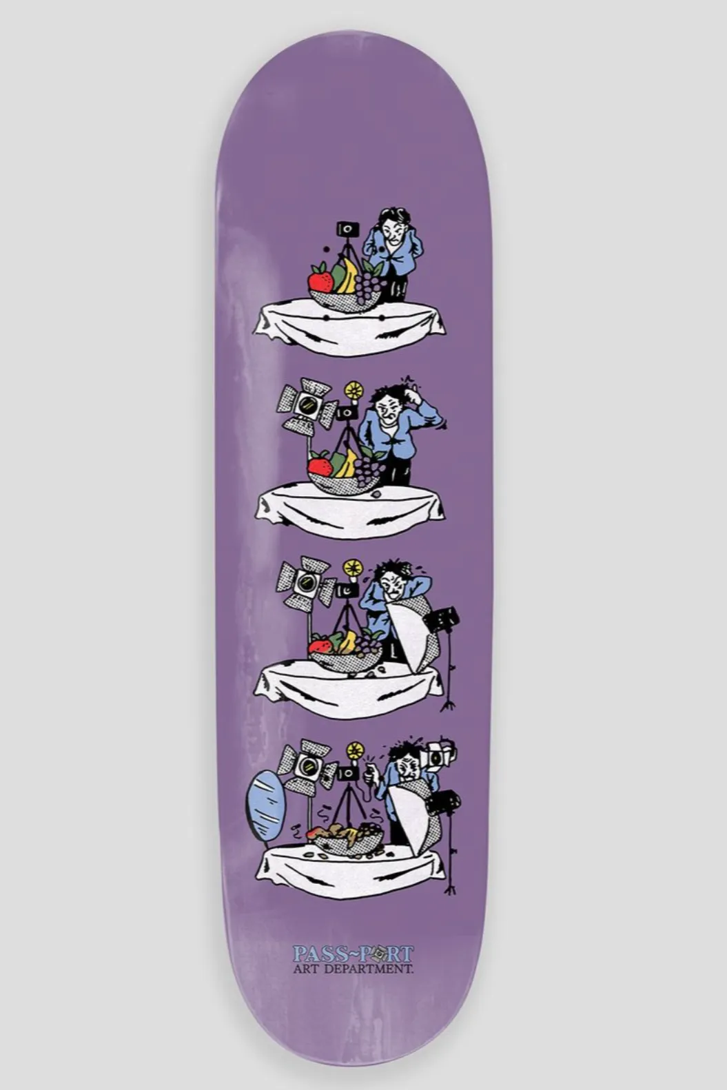 PASS~PORT SKATEBOARD DECK ART DEPT. SERIES SET DRESS - PURPLE