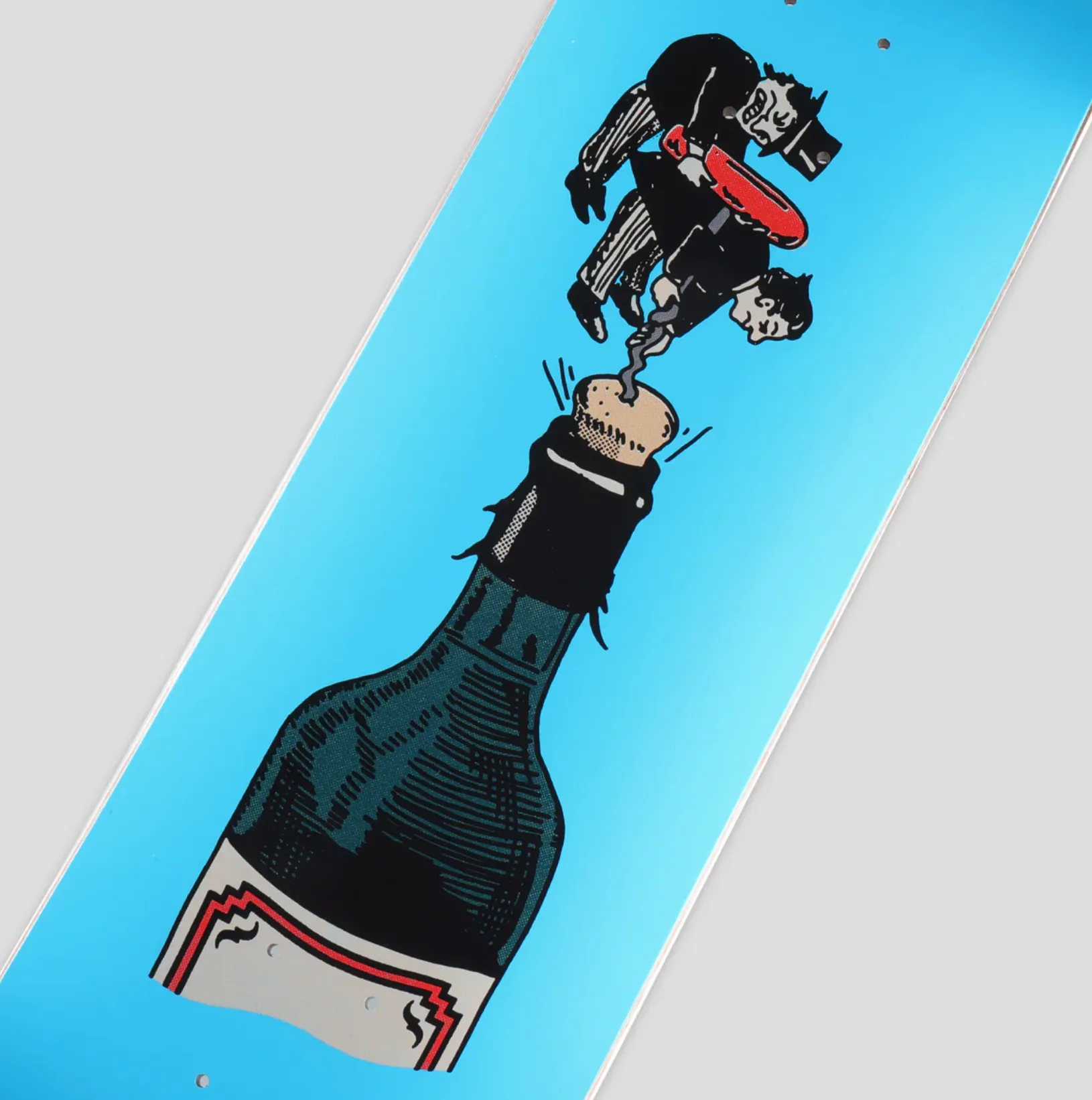 PASS~PORT SKATEBOARD DECK WINE EM & DINE EM - PALE BLUE