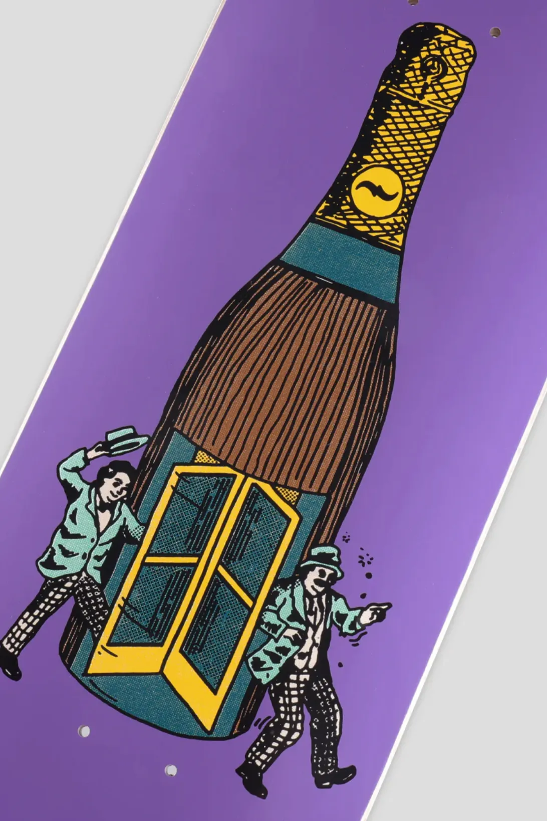 PASS~PORT SKATEBOARD DECK WINE EM & DINE EM - PURPLE