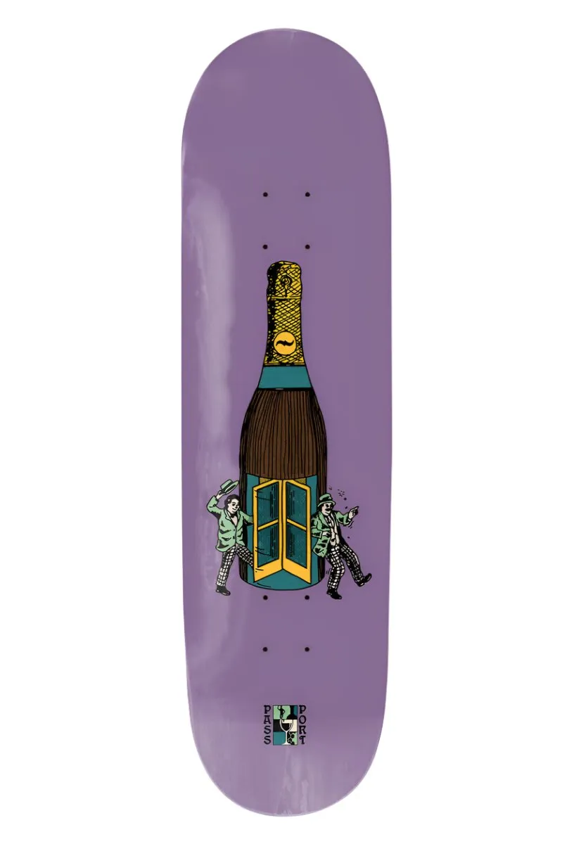 PASS~PORT SKATEBOARD DECK WINE EM & DINE EM - PURPLE