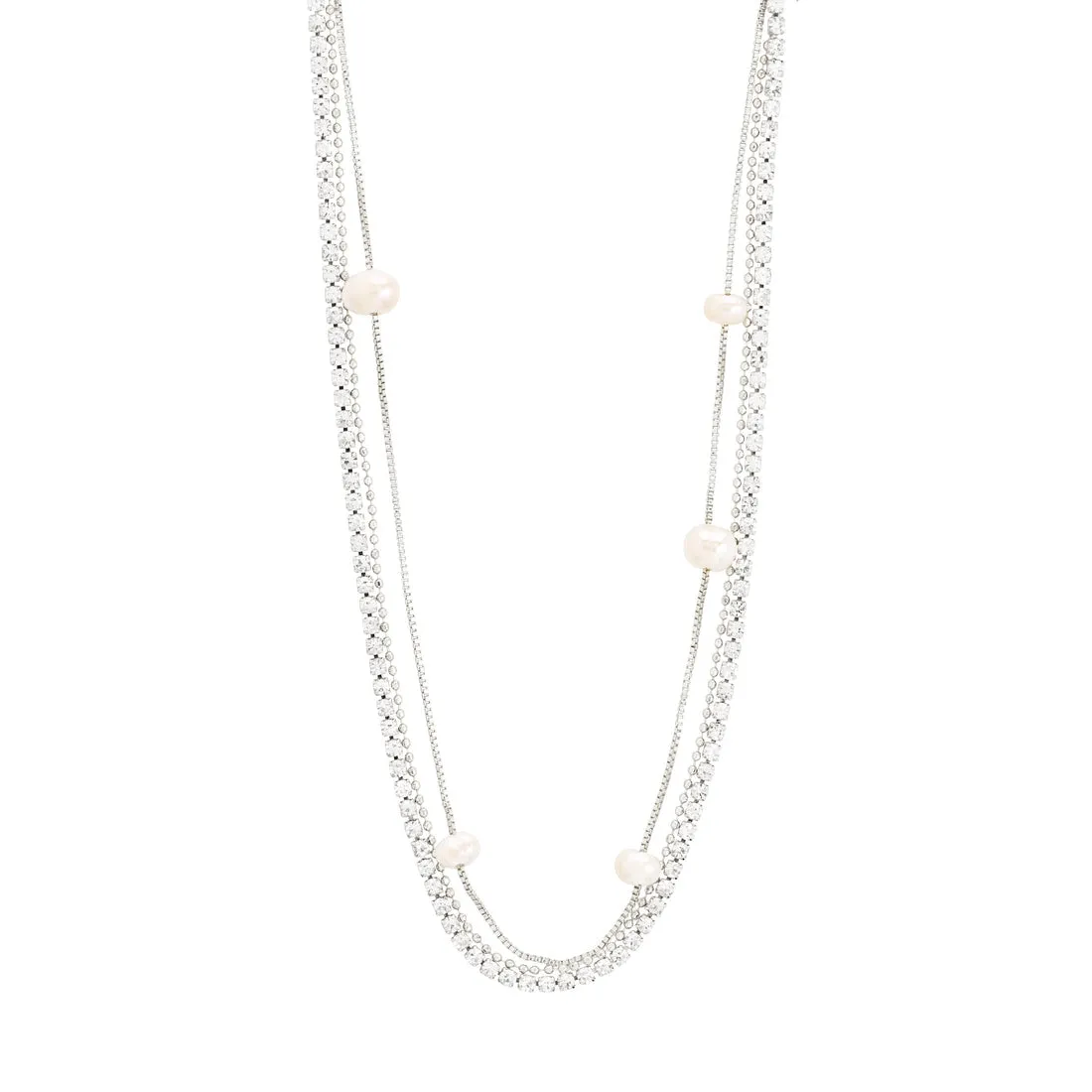 Pilgrim Starlight Necklace 3-In-1 Silver Plated