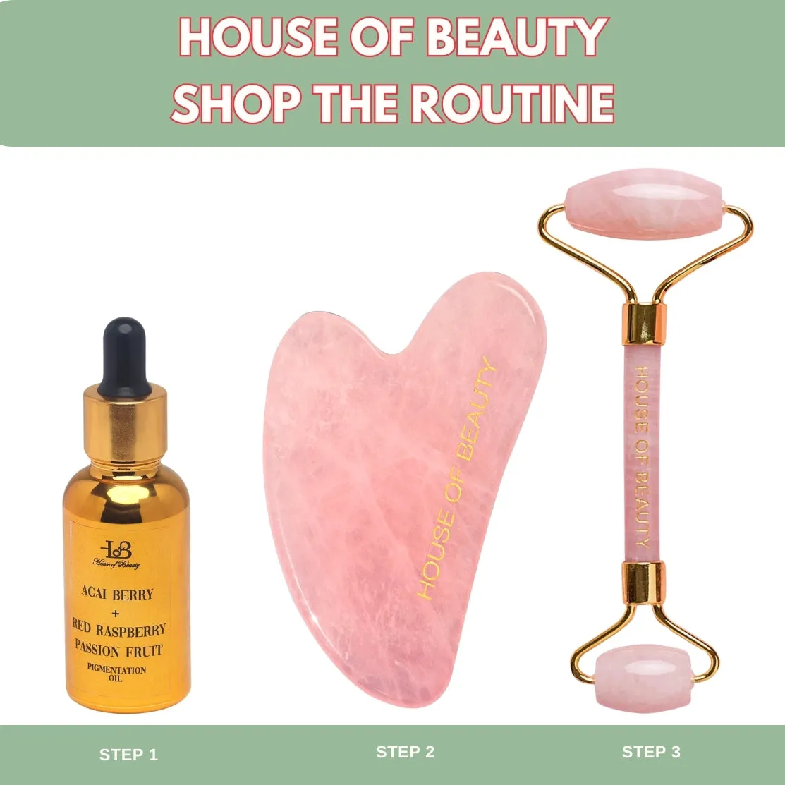 Rose Quartz Face Roller (1 Piece)