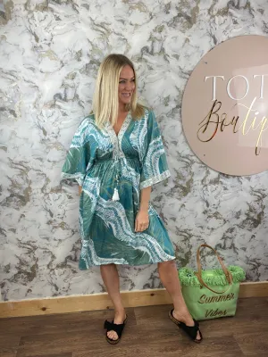 Summer vibes midi dress - ocean