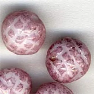 Vintage German pressed glass rounds. 6mm. Pkg of 20. b11-pp-0771